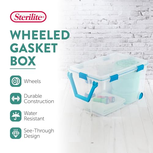 120 QT. Plastic Storage Container with Gasket Latch LID in Clear (4 Count)