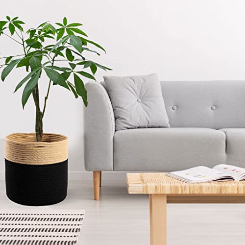 Woven Cotton Rope Plant Basket for 10