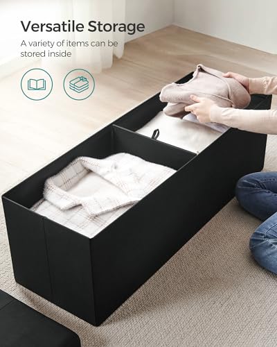 43.3 Inches Folding Storage Ottoman Bench