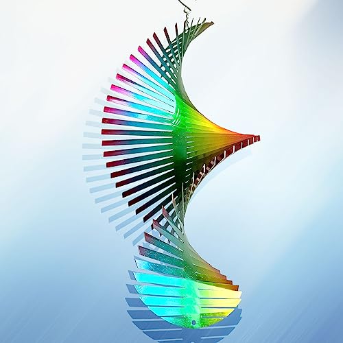 Wind Spinner Rainbow Wave Wind Spinners for Yard and Garden