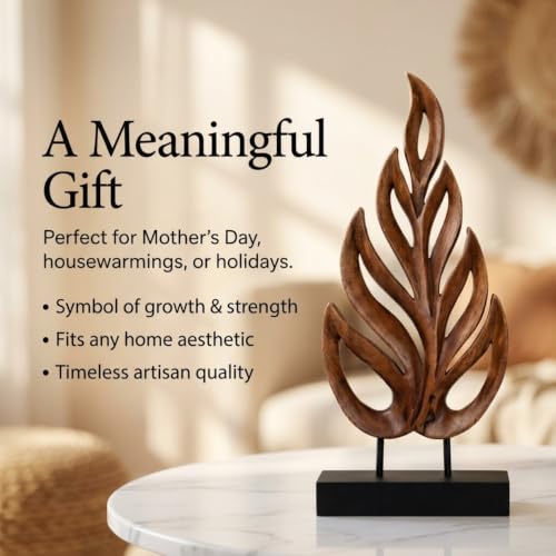 Wooden Leaf Sculpture