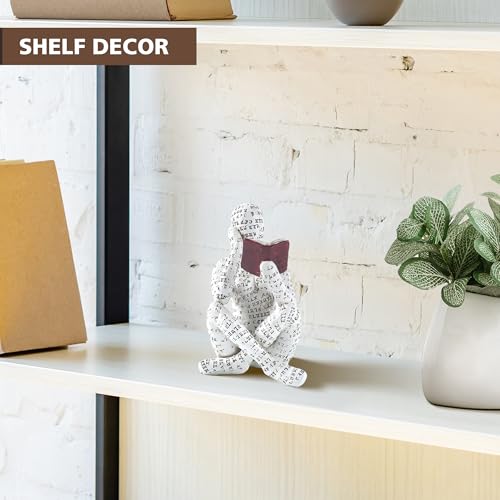Home Decor Pulp Reading Women Thinker Statue Aesthetic Sculpture Room Decor Modern Abstract Decoration on Shelf Table Desk for Living Room Office Bedroom H