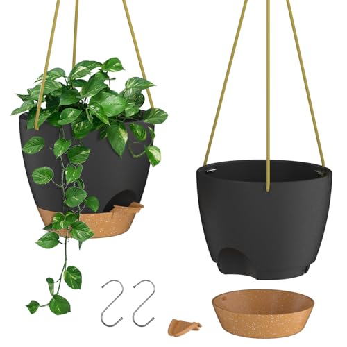 6.5 Inch Hanging Planters for Indoor Outdoor Plants (2 Count)