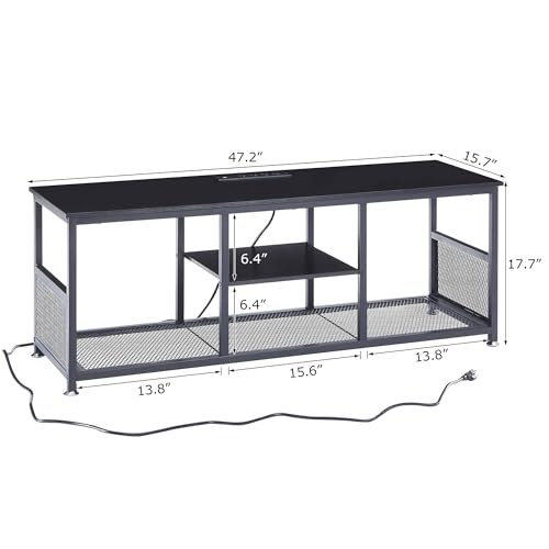 TV Stand with Power Outlets for Televisions up to 55 Inch