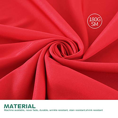 90 Inch Red Tablecloths for Round Tables