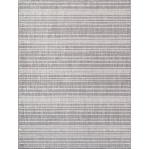 Stripe Outdoor Rug 8x10 Washable Outside Carpet for Indoor Patio Porch Waterproof Easy Cleaning Non Shedding Area Rugs Gray 8 x 10