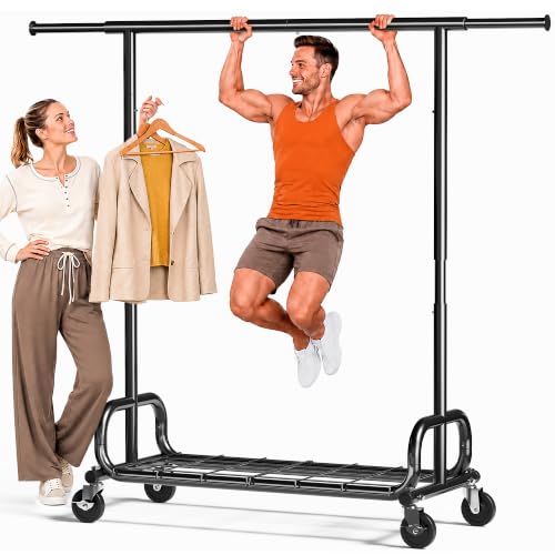 Clothes Rack 450LBS Adjustable Garment Rack with Wheels