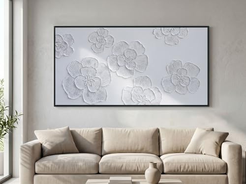 Flower Canvas Wall Art Textured Hand Painted Painting