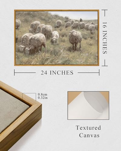 Framed Canvas Wall Art Vintage Decor