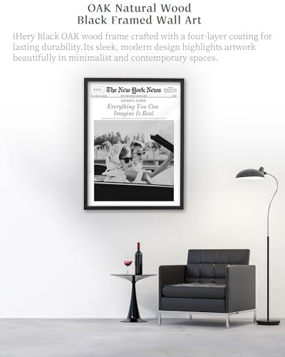 12x16in Everything You Can Imagine Is Real Framed Newspaper Art