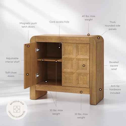 Maya Mid Century Modern Credenza Cabinet