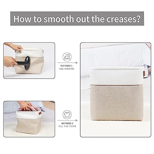 Collapsible Fabric Storage Cubes 11x11 Cube Storage Bins (4 Count)