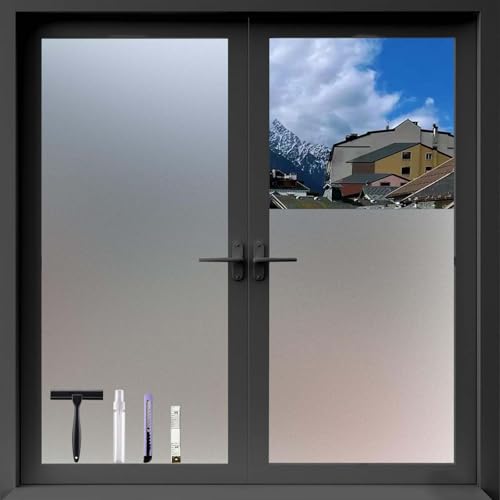 Frosted Glass Window Privacy Film with Tools