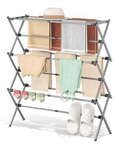 3 Tier Foldable Clothes Drying Rack