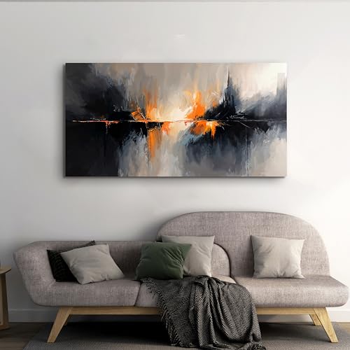 Black and White Wall Art Abstract Wall Art Decor for Living Room 20"x40"