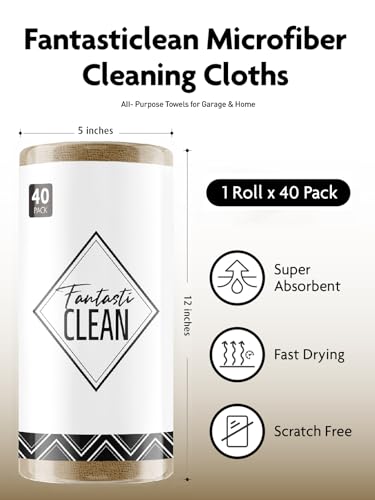 Microfiber Cleaning Cloth Roll (40 Count)