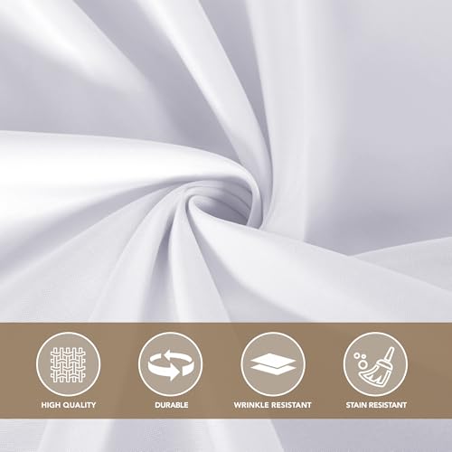 White Tablecloths for 8 Foot Rectangle Tables (6 Count)