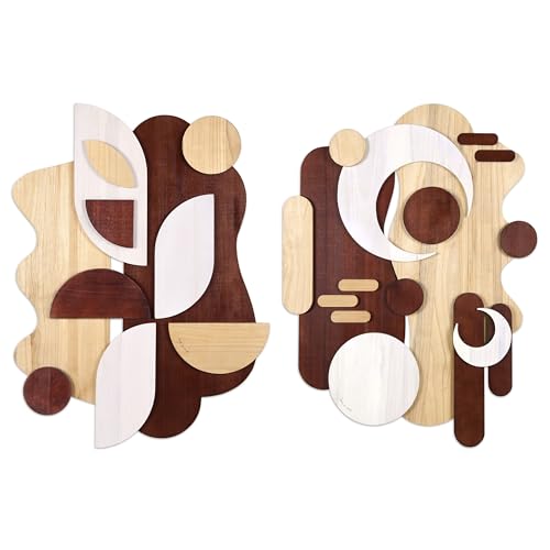 Sands Serenade I & II Hand Made & Hand Finished Dimensional Solid Wood Abstracts