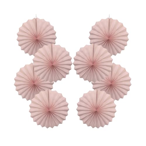 Pink Birthday Decorations DIY Pink Paper Fans Set Hanging Decoration 12in (30 Count)