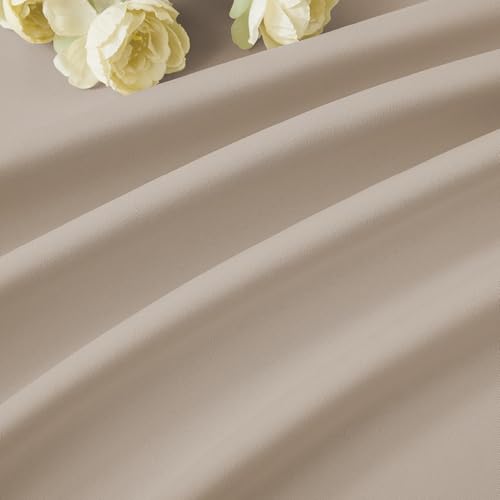 Khaki Pinch Pleated Blackout Curtains 63 Inches Long (2 Count)