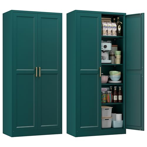 71" Tall Metal Kitchen Pantry Cabinet