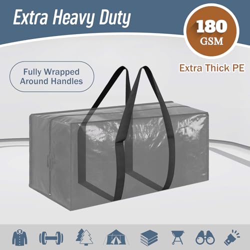 12 Pack Extra Heavy Duty Large Moving Bags with Strong Zipper (12 Count)