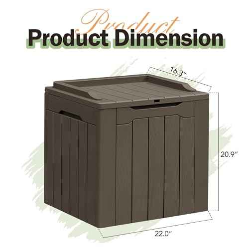31 Gallon Resin Deck Box All Weather Outdoor Storage Boxes for Patio Furniture Set