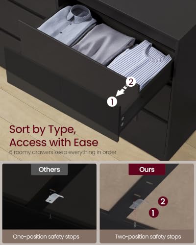 Modern 6 Drawer Dresser