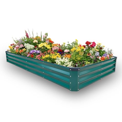 GARDMAX 8x4x1FT Galvanized Raised Garden Bed Kit