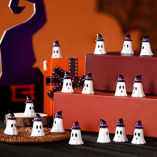 50 Pcs Halloween Mini Ghosts Figurines Resin Tiny Ghosts (50 Count)