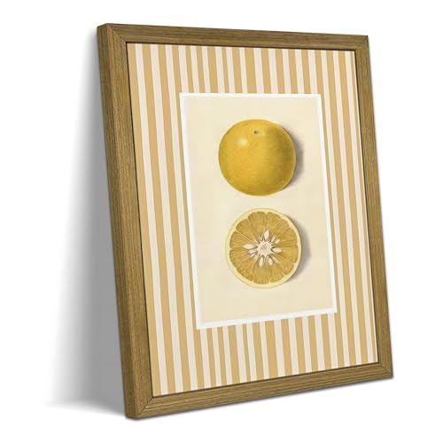 Yellow Lemon Canvas Wall Art Framed