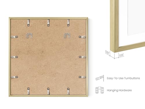 20x20 Gold Metal Picture Frames Matted to 16x16