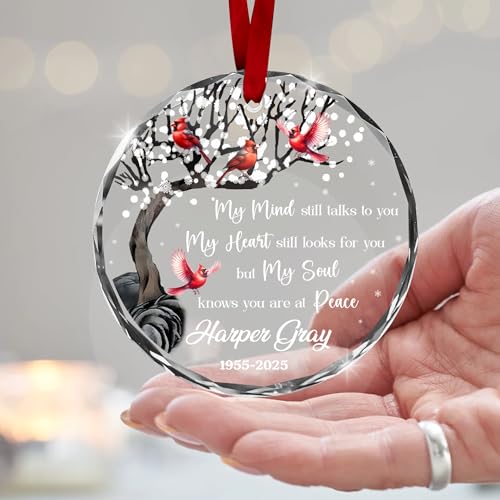 Personalized Cardinal Christmas Ornament Red Bird Ornament Christmas Memorial Birthday for Family Friends