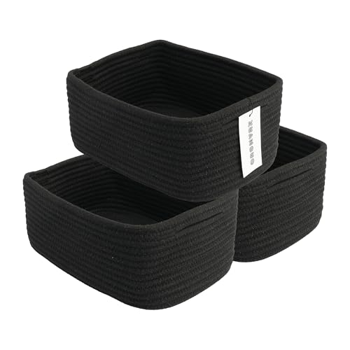 Small Woven Storage Baskets for Shelves (3 Count)