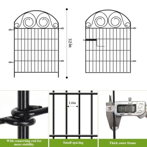 Tall Garden Fence with Gate