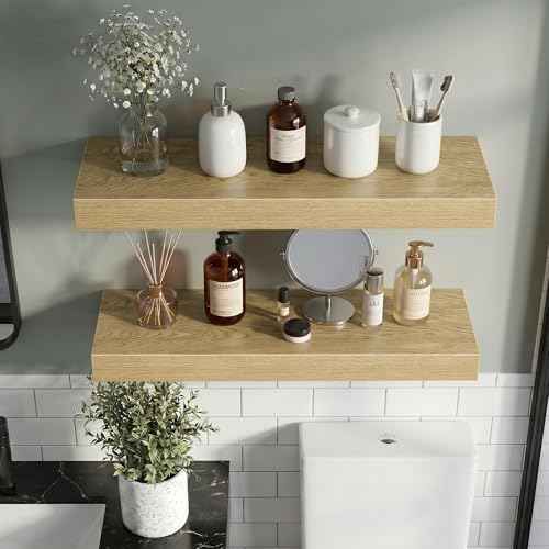 16 Inch Floating Shelves Wall Mounted for Display (2 Count)