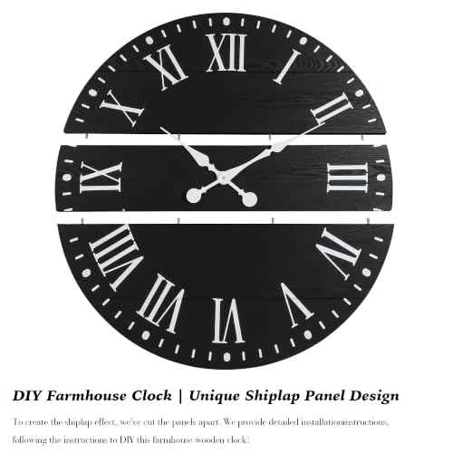 Large Wall Clock with Roman Numeral