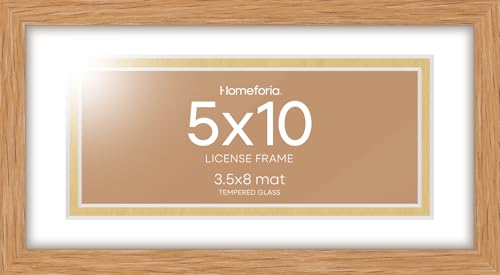 5x10 Natural Oak License Frame (3 Count)