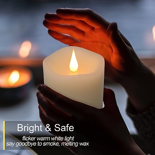 Flameless Candles Battery Operated with Remote Timer (3 Count)