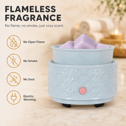 Blue Ceramic Wax Melt Warmer 3