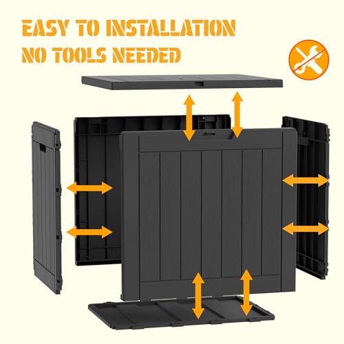 32 Gal Outdoor Storage Box Waterproof Lockable