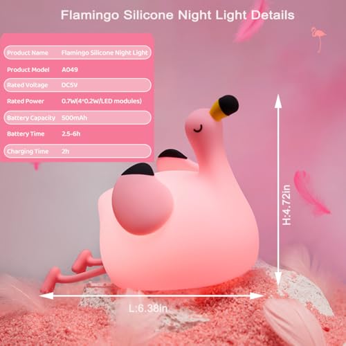Flamingo Night Light for Kids