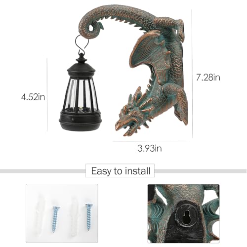 Solar Dragon Tree Hugger Statue Wall Decor