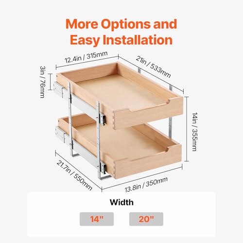 2 Tier Pull Out Cabinet Organizer