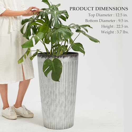 Garden 22.5" H. Plastic Planters (2 Count)
