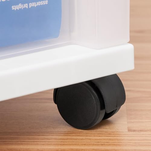 5 Drawer Rolling Storage Cart with Organizer Top