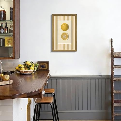 Yellow Lemon Canvas Wall Art Framed