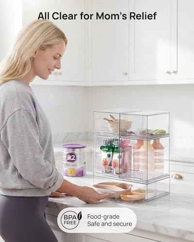 Clear Stackable Storage Drawers Set of 7 (7 Count)