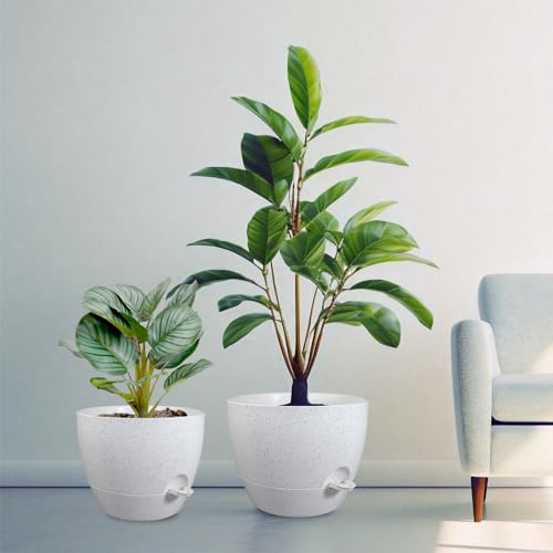 12/10/9 inch Self Watering Pots for Indoor Outdoor Plants, Set of 3 (3 Count)