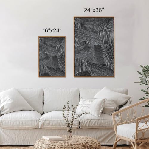 Black and White Framed Canvas Wall Art Set
